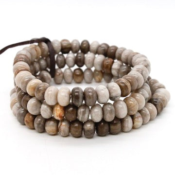 Silver Leaf Jasper Three Strand Bracelet -BL-SLJ