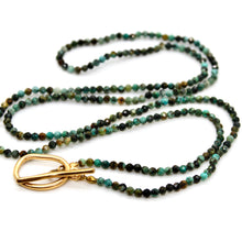 Load image into Gallery viewer, Luxury Faceted Long African Turquoise Necklace or Bracelet - N9-309
