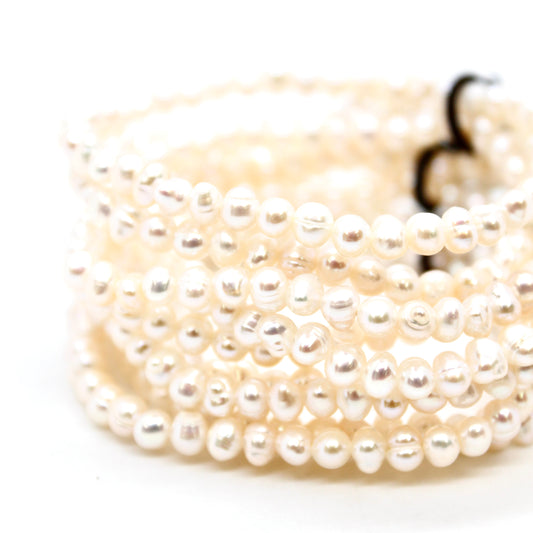 Delicate Freshwater Pearl Stack Bracelet - BC-078
