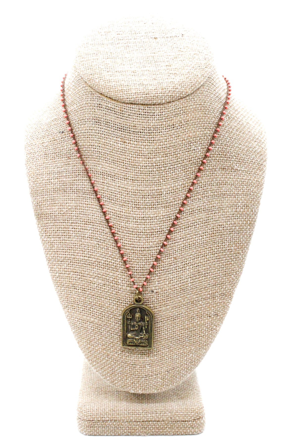 Buddha Necklace 31 - Beaded Crochet Buddha - One of a Kind -