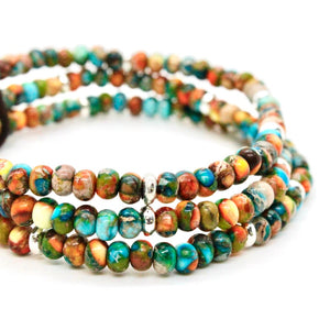 Rainbow Jasper 1 + Silver Bracelet Bundle