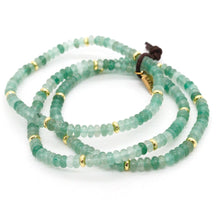 Load image into Gallery viewer, Green Aventurine + Gold Bracelet Bundle
