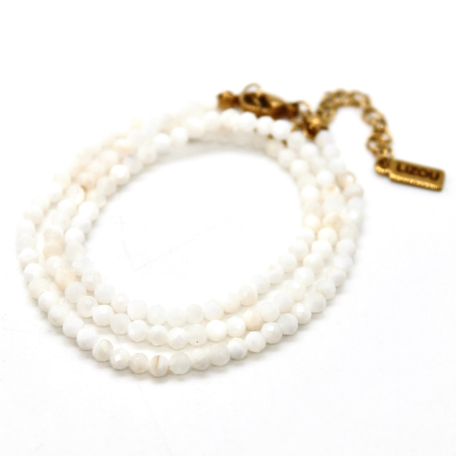 Short Pearl Oysters Simple Stone Necklace - N9-200PO