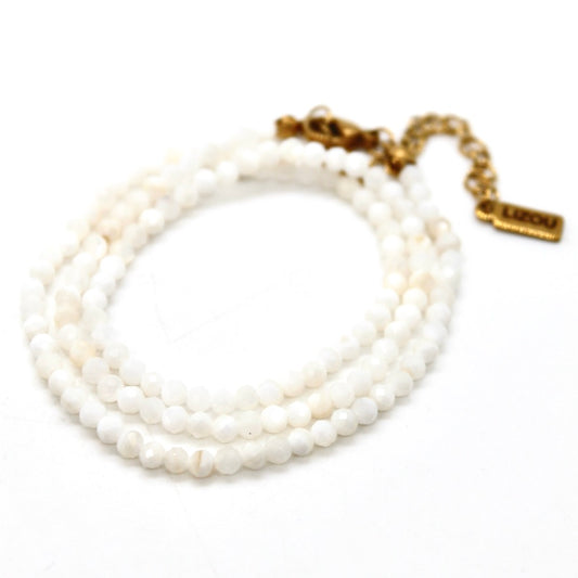 Short Pearl Oysters Simple Stone Necklace - N9-200PO