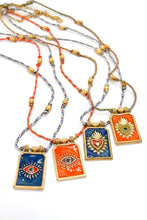 Load image into Gallery viewer, Orange Evil Eye Pendant Necklace N2-2382 -French Flair Collection-
