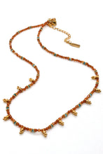 Load image into Gallery viewer, Short Mini Charm Orange Agate Necklace - N2-2611A
