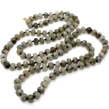 Load image into Gallery viewer, Hand-Knotted Long Labradorite Bead Necklace - NL-LB
