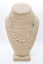 Load image into Gallery viewer, Amazonite and Apatite Short Beaded Necklace -French Flair Collection-
