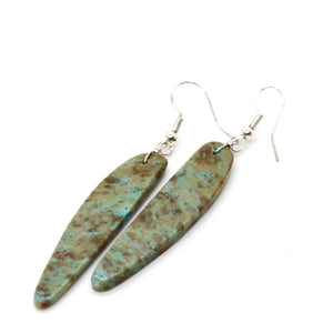 Navajo American Indian Simple Turquoise Stone Earrings