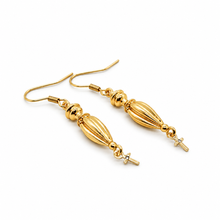 Load image into Gallery viewer, Elegant Gold Teardrop Earrings - E4-432
