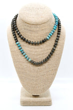 Load image into Gallery viewer, Hand-Knotted Ocean Jasper and Pyrite Beaded Necklace - NL-PYJP
