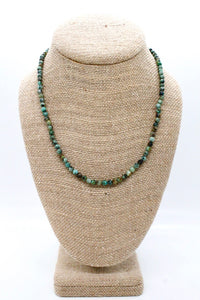 Faceted African Turquoise Stretch Necklace or Bracelet - NS-AF