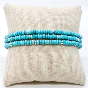 Turquoise + Silver Bracelet Bundle