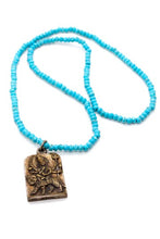 Load image into Gallery viewer, Buddha Necklace 49 - Stretch Turquoise Buddha Bracelet/Necklace - One of a Kind -
