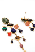 Load image into Gallery viewer, Museum Style Artsy Semi Precious Stone Mobile Earrings - E4-302
