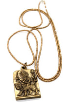 Load image into Gallery viewer, Buddha Necklace 7 - Reversible African Beads - One of a Kind -
