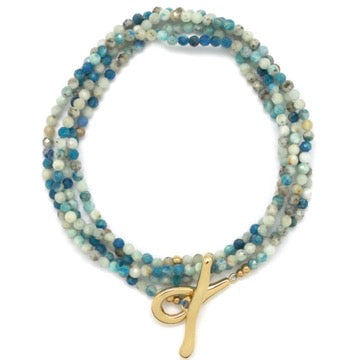 Luxury Faceted Quantum Quattro Stone Long Necklace - N2-2629