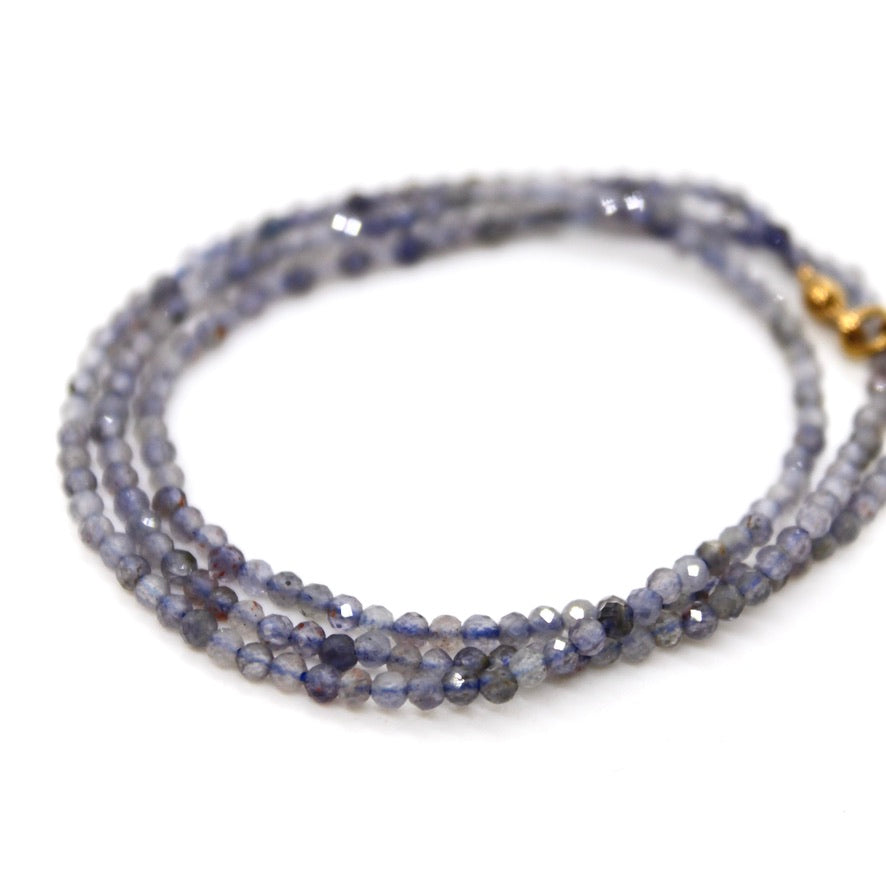 Short Mini Iolite Stone Necklace - N9-200IO1