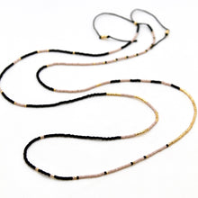 Load image into Gallery viewer, Necklace or Bracelet Seed Bead Cream and Black -N8-039
