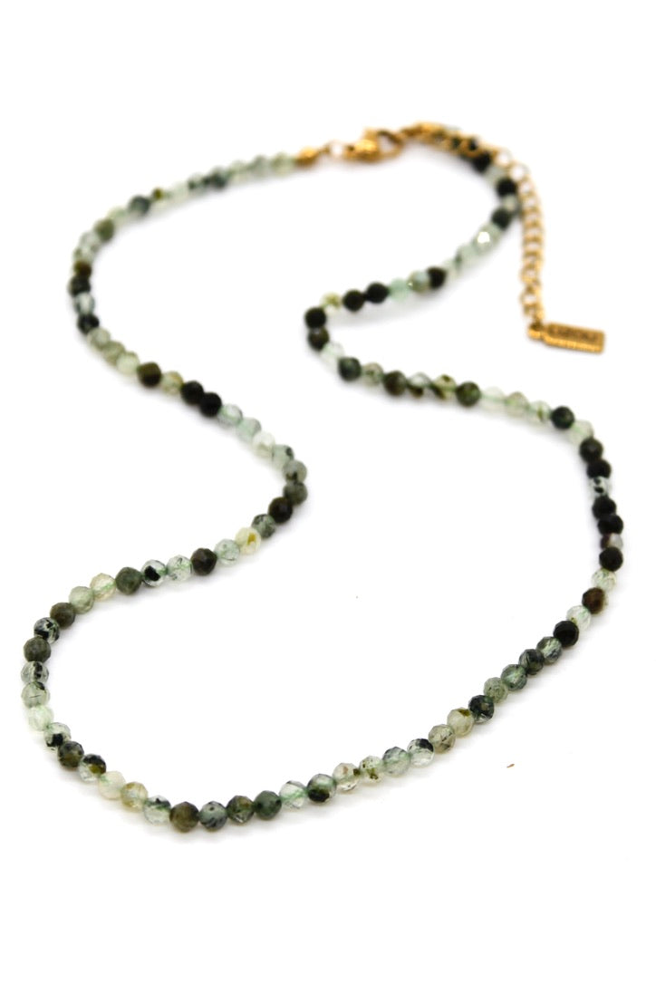 Short Prehnite Stone Necklace - N9-200PH