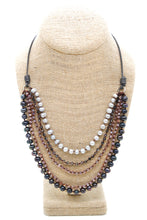 Load image into Gallery viewer, Semi Precious Stone Multi Strand Short Necklace - NLS-Dazzle
