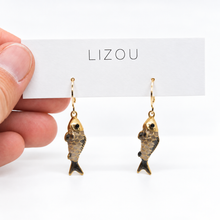 Load image into Gallery viewer, Colorful Enamel Fish Dangle Earrings  - E4-477C
