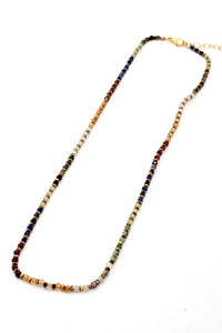 Semi Precious Stone Mix Delicate Necklace -Mini Collection- N3-134