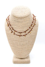 Load image into Gallery viewer, Brown Tourmaline and Pearl Gold Mini Coin Wrap Necklace - N2-2616D
