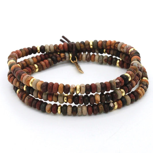 Picasso Jasper + Gold Bracelet Bundle