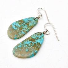 Load image into Gallery viewer, Small Turquoise Navajo American Indian Earrings
