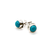 Load image into Gallery viewer, Genuine American Indian Turquoise Navajo Stud Earrings
