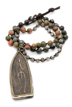 Load image into Gallery viewer, Buddha Necklace 89 - Crochet Necklace / Bracelet Buddha - One of a Kind -
