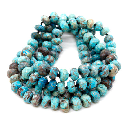 Hand-Knotted Long Faceted Jasper Beaded Necklace - NL-SSJP