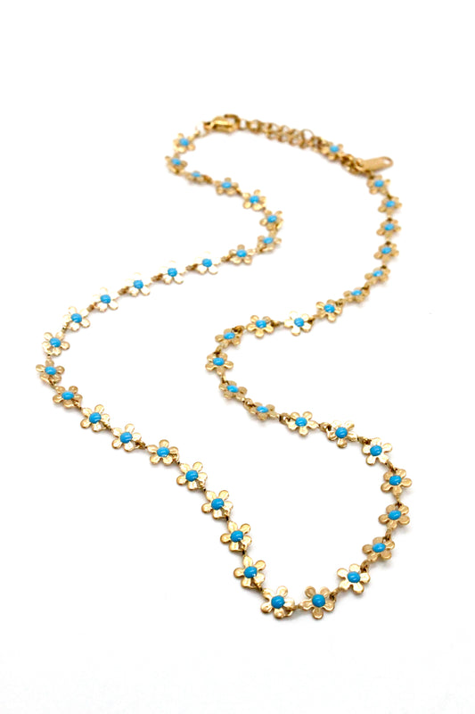 Mini Turquoise Flower Chain