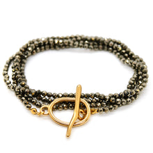 Load image into Gallery viewer, Luxury Faceted Long Pyrite Necklace or Bracelet - N9-308
