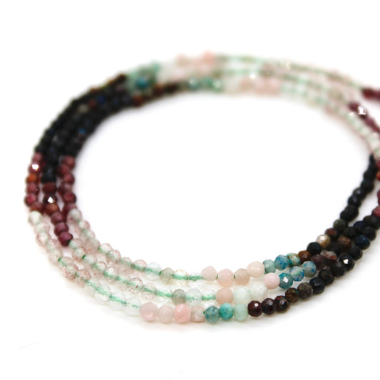 Short Gradient Stone Necklace - N9-200G14