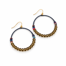 Load image into Gallery viewer, Crystal Beaded Hoop Earrings - E001-8
