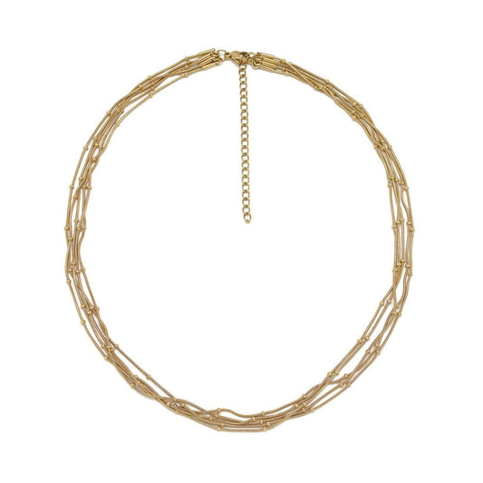 Delicate Gold Dotted Necklace -  N2-2697G