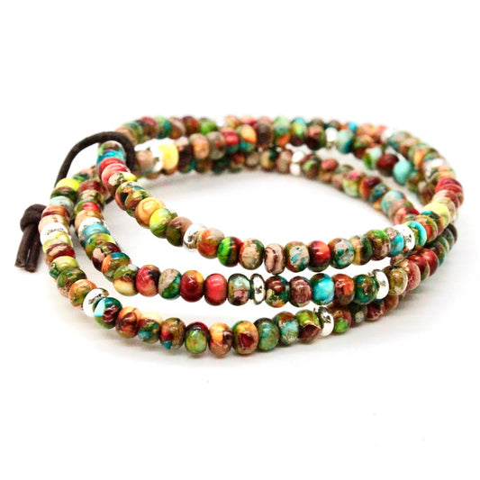 Rainbow Jasper 2 + Silver Bracelet Bundle