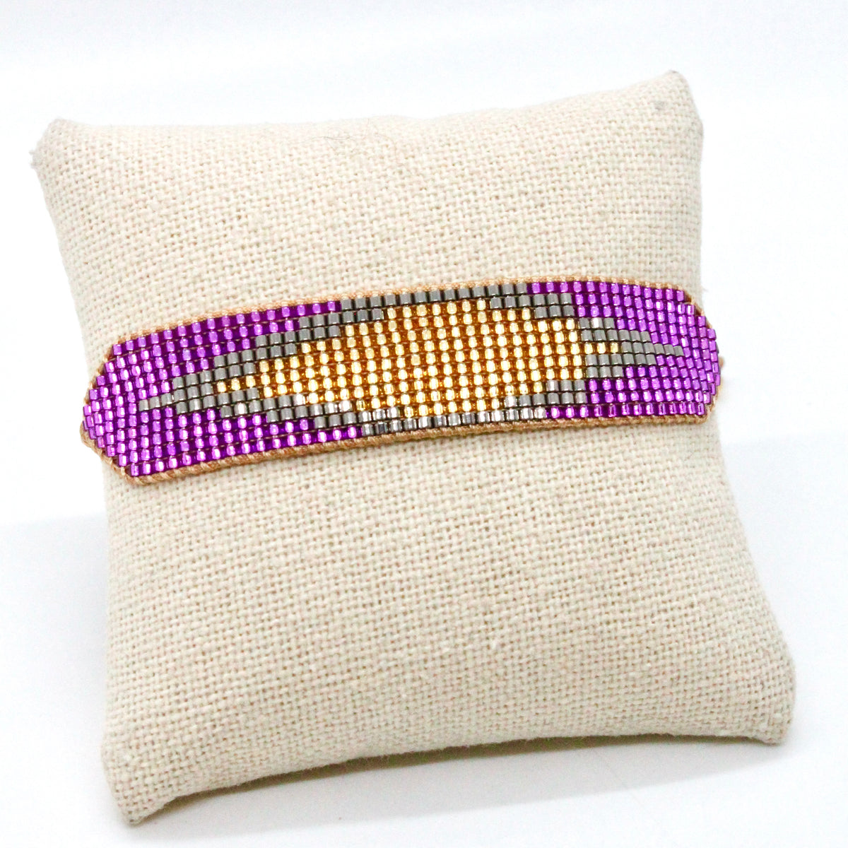 Purple Miyuki Bead Evil Eye Stars and Geometric Bracelets -Seeds Collection-