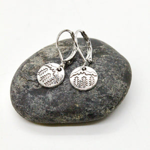 Nature Mountain Forest Small Earrings