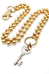 Silver Key Necklace to Wear Short or Long - N2-1008GD