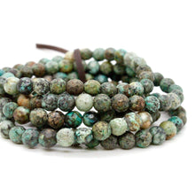 Load image into Gallery viewer, Luxury Faceted African Turquoise Stack Bracelet
