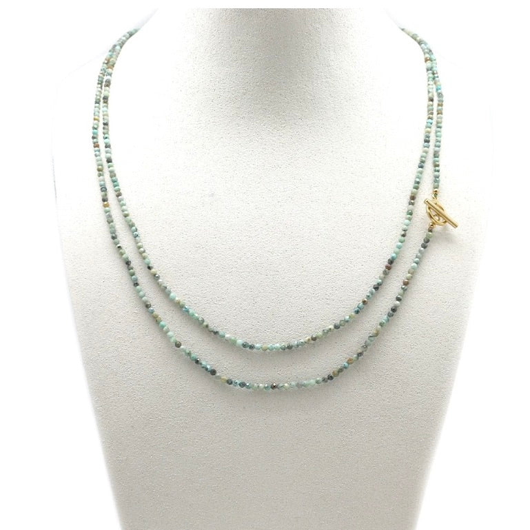 Faceted African Turquoise Stone Necklace or Bracelet -  N2-2662