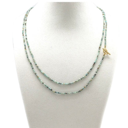 Faceted African Turquoise Stone Necklace or Bracelet -  N2-2662