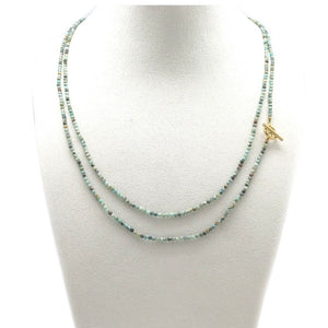 Faceted African Turquoise Stone Necklace or Bracelet -  N2-2662