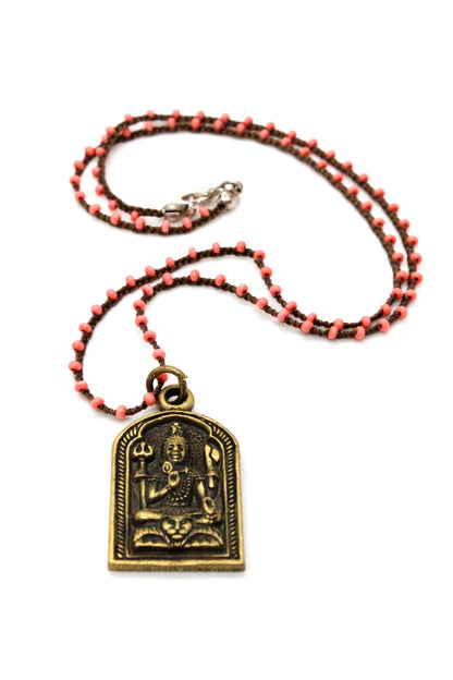 Buddha Necklace 31 - Beaded Crochet Buddha - One of a Kind -