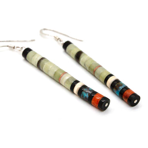 Navajo American Indian Tube Earrings