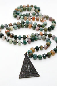 Black Buddha Stone Necklace -Buddha Collection-