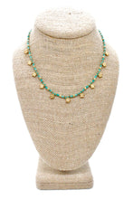 Load image into Gallery viewer, Mini Gold Daisy Amazonite Necklace
